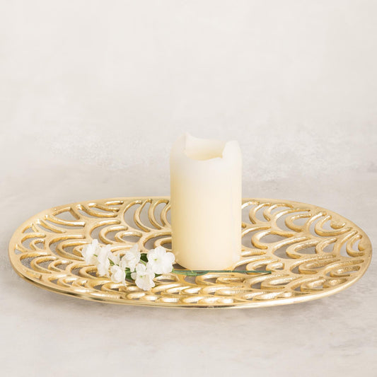 Gold Scalloped Tray