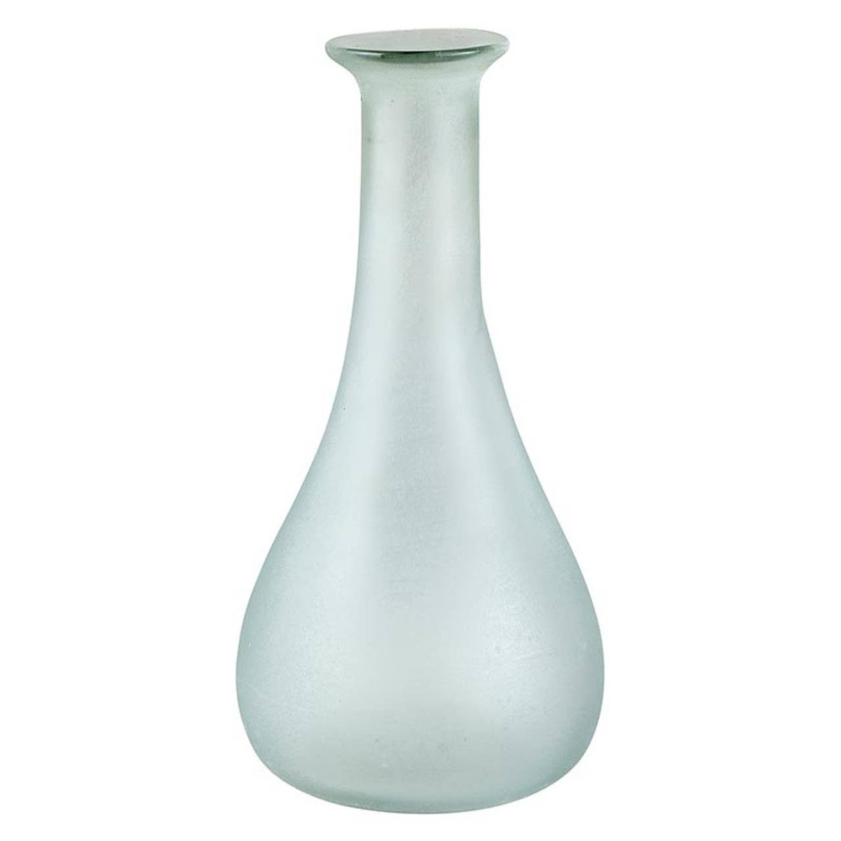 Blue Frosted Glass Vase