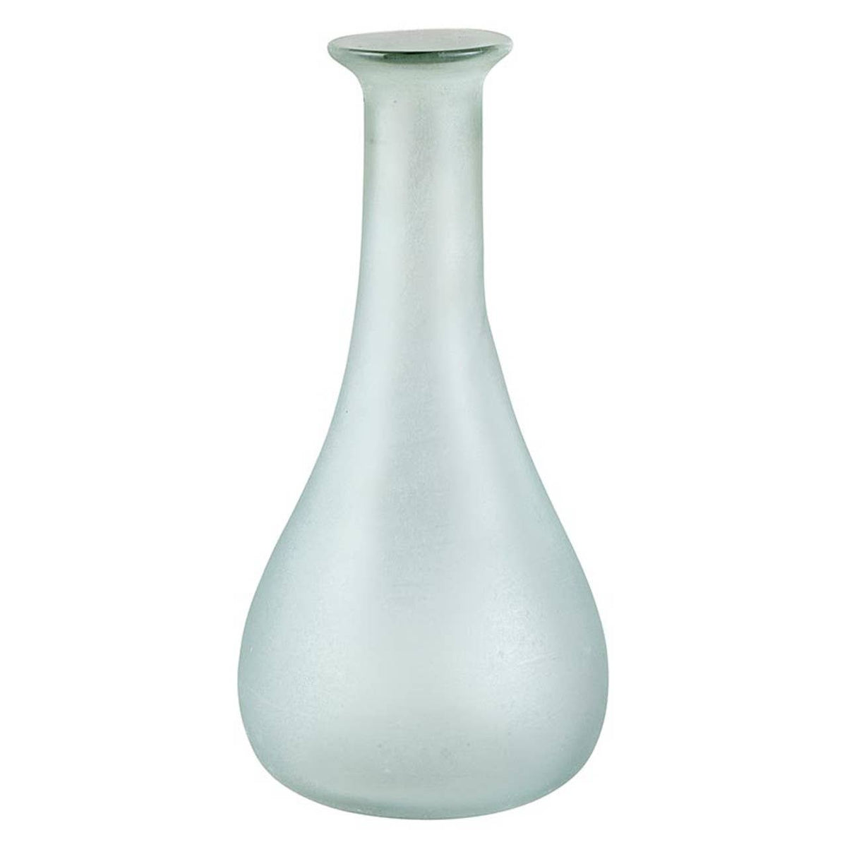 Blue Frosted Glass Vase