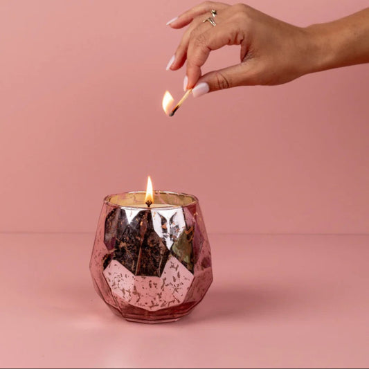 Sweet Grace Collection in a Rose Gold Glass Vessel - 011