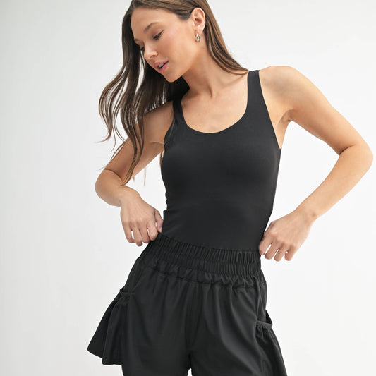 Flounce & Flow Romper - Black