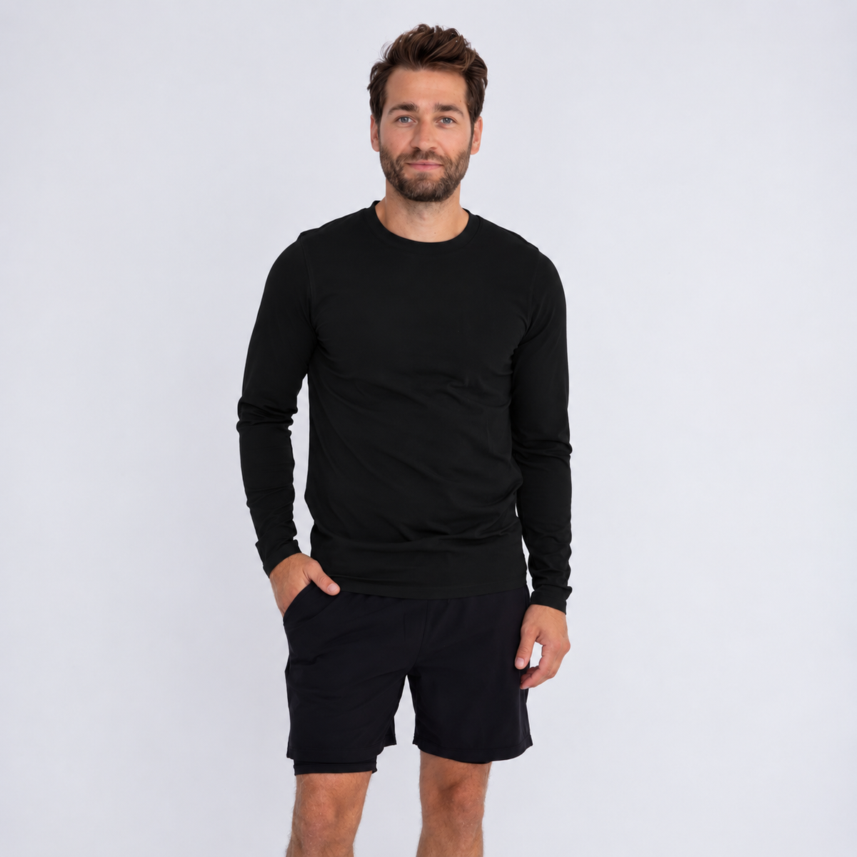 Pima Cotton Blend Long Sleeve