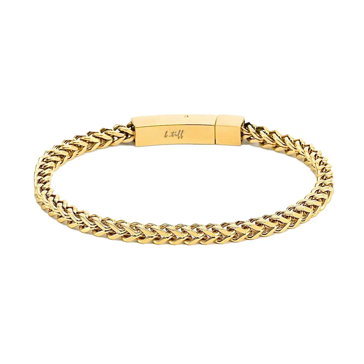 Gold Franco Link Bracelet - 9 inches
