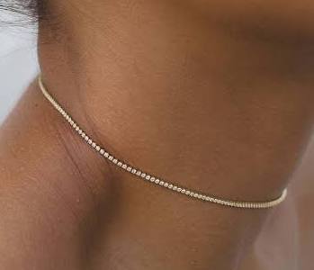 18k Gold Filled CZ Tennis Necklace